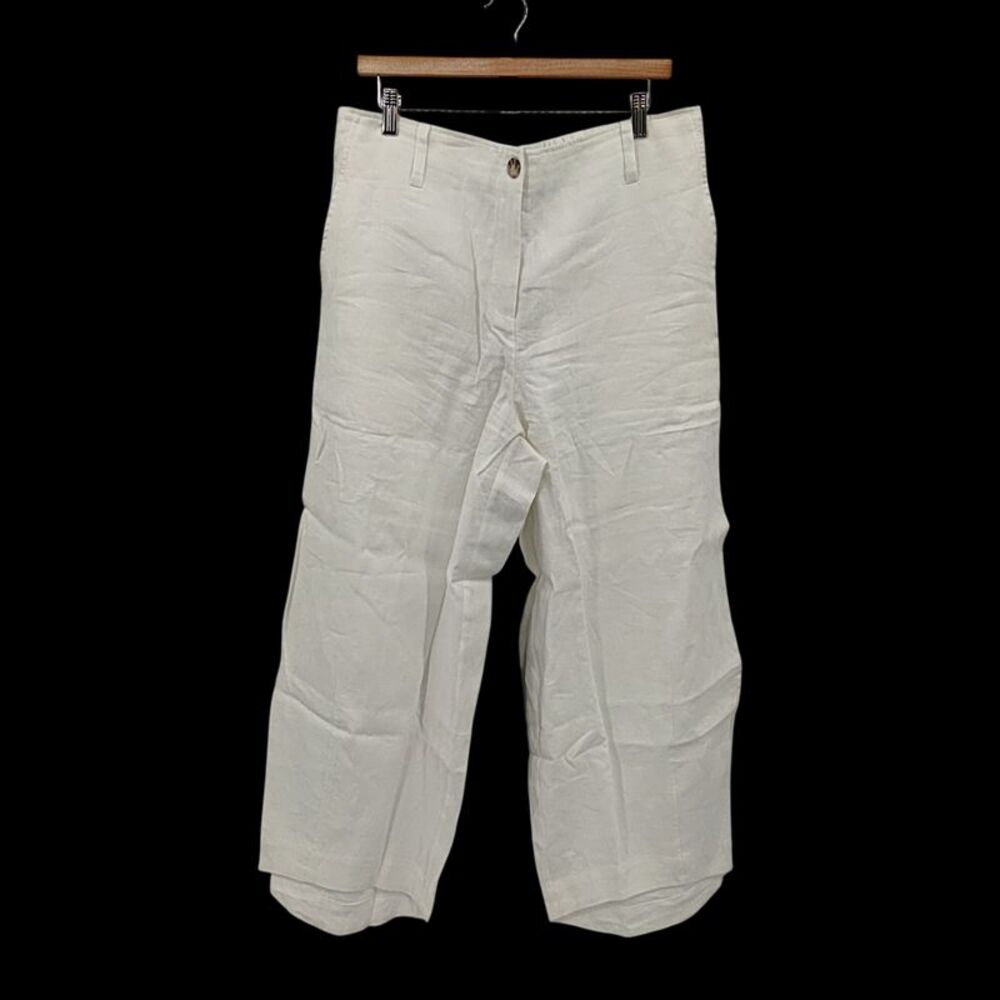 Ruti Women Carefree Wide Leg Linen Pants White 14